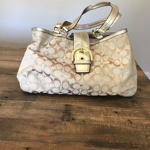 Coach purse/shoulder bag with large buckle